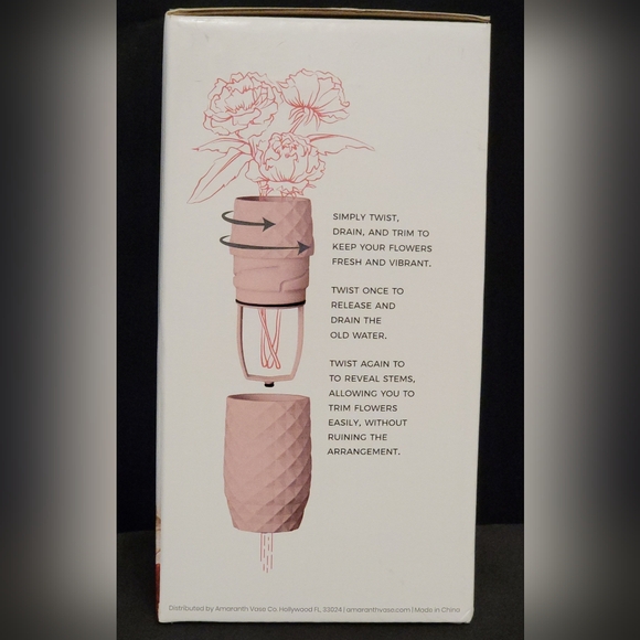 Amaranth-The Smart Vase For Floral Arrangements Water Draining & Stem Access - Picture 3 of 5